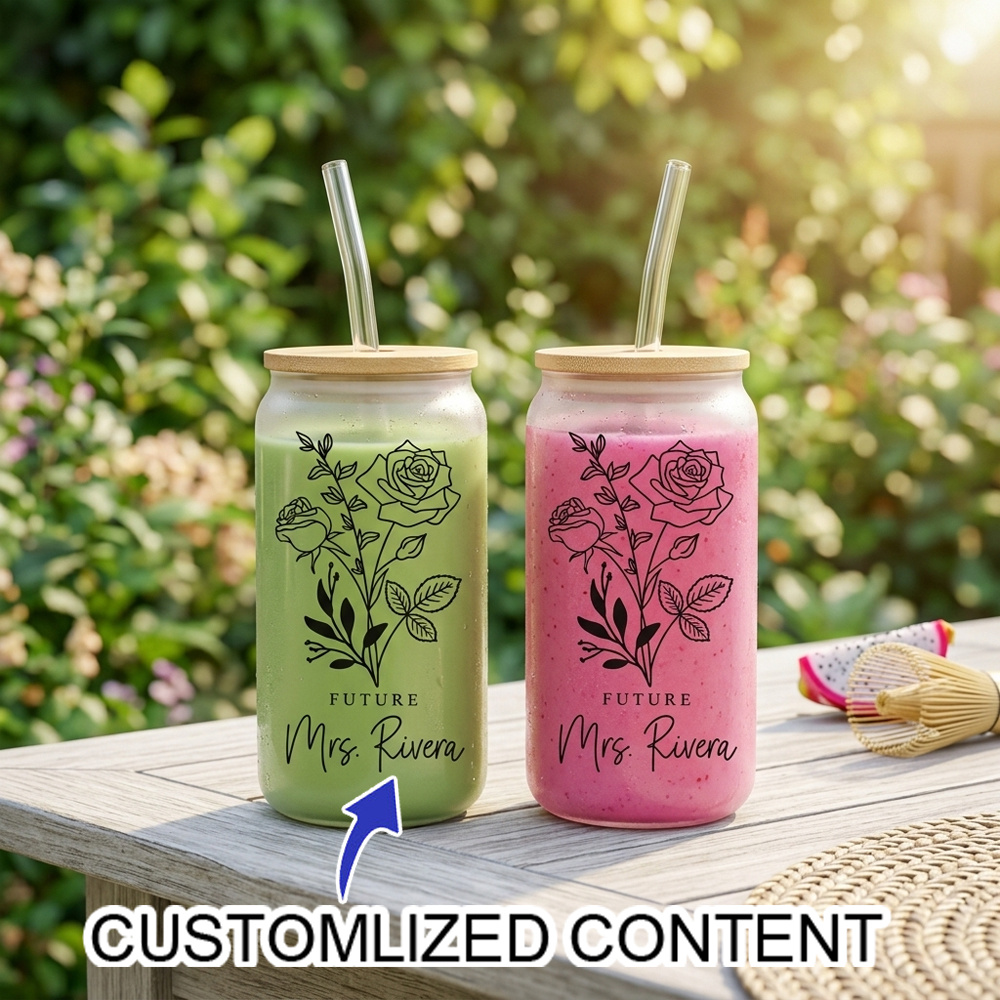Coffee Equipment With Name - Vaso de Vidrio Personalizado con Nombre,