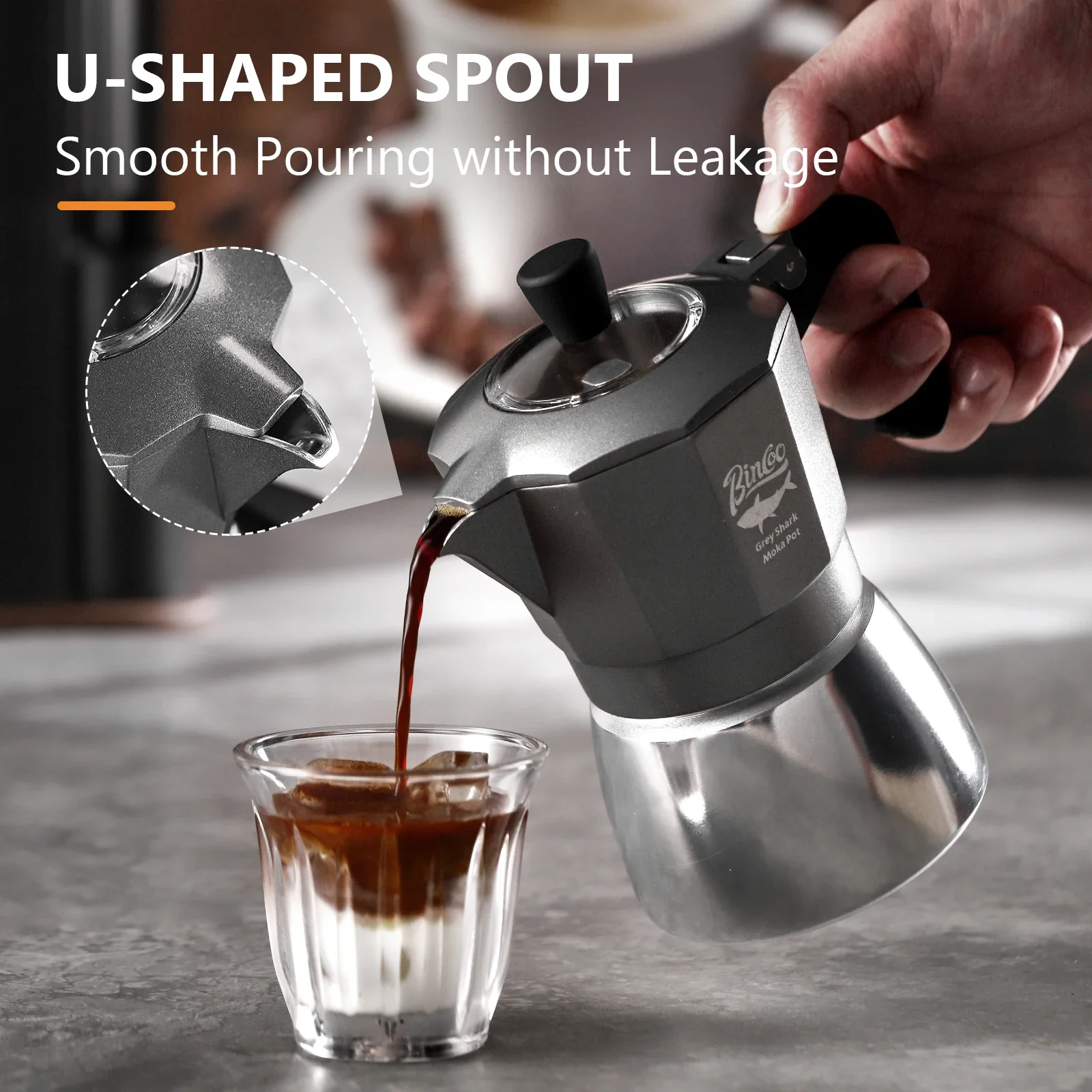 Cafetera Moka Bincoo de 2 Taza - Coffee Equipment Tools reseña y precio