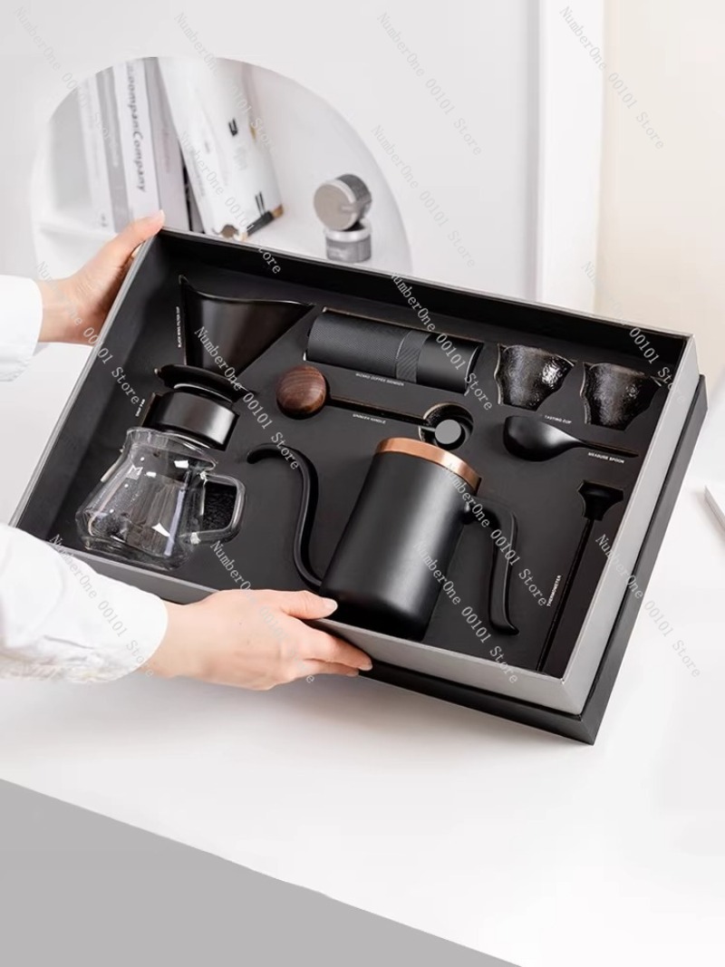 Set de Cafetera Manual, Caja d - Coffee Equipment Grinder reseña y precio